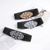 Flower Women Waistband Wide Rhinestone Waist Belt Personality Elastic Cummerbunds  Jacket