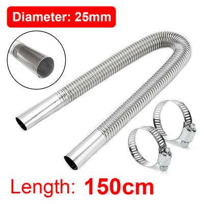 25mm Air Parking Heater 60cm/100cm/150cm Stainless Steel Exhaust Pipe Tube Fit Air Diesels Parking Tank Car Heaters Accessories
