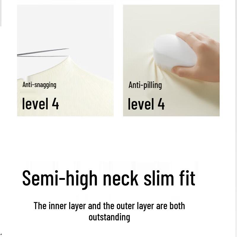 Beneunder Women's Semi-High Collar Thermal Base Layer Top