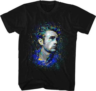 James Dean 1950er Jahre Ikone Buntes Porträt Gemälde Spacey Herren T-Shirt
