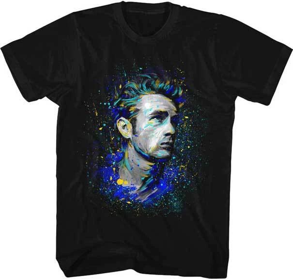 James Dean 1950 s Icon Colorful Portrait Painting Spacey Men s T Shirt 2XL