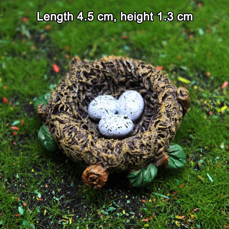Simulation Birds And Birds' Nests Ornament Resin Faux Gardening Bonsai Decoration Accessories Figurines & Miniatures FU