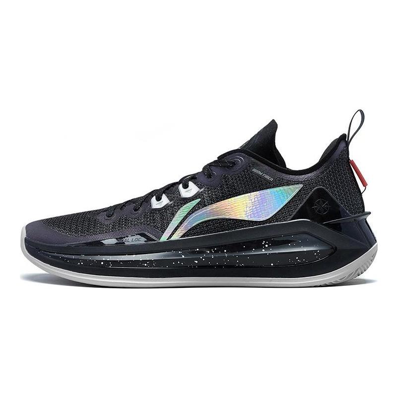 Li Ning Liren 3 V2 Obsidian Cushioning Low top Basketball Shoes Men's Night Black ABAT057-7