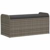 VidaXL Banc de Rangement avec Coussin, Coffre à Jouets, Meuble de Rangement, Organisateur de Jardin Terrasse Patio, Gris 365728