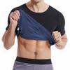 Sauna Shirt for Men Short Sleeve Sauna Suit Hot Polymer Sweat Body Shaper Waist Trainer Vest Gym Exercise Slimming T-Shirt Workout Top Shapewear