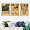 One Piece Poster Clear Printing Rectangle Decorative Japanese Anime Luffy Bounty Poster Bedroom Decor for Bar