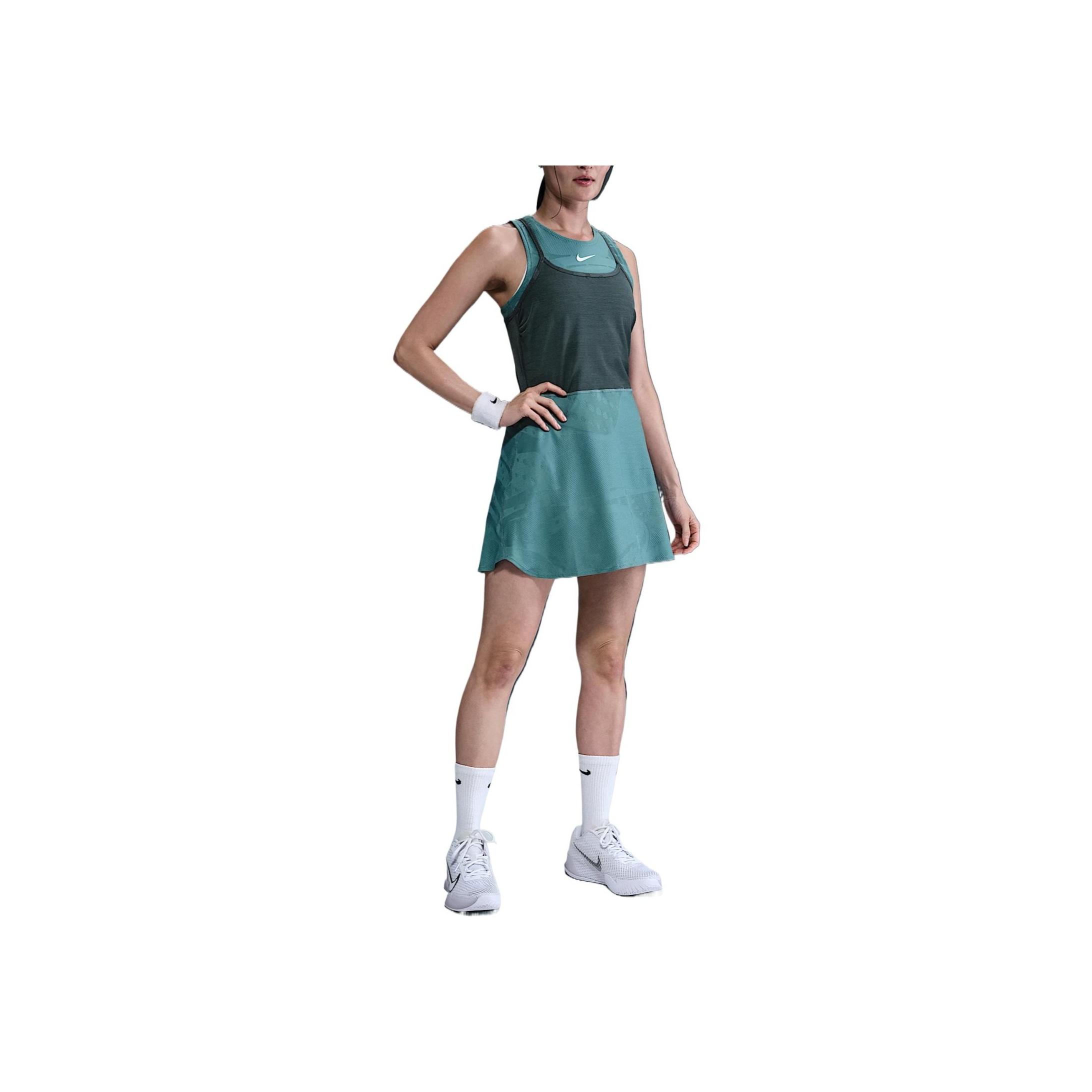 Nike Women s Court Dri-FIT Slam Tennis Dress Mineral Teal FZ6464-379 XL