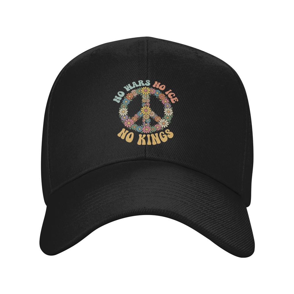 No Kings No Wars No Ice Caps Fashion Snapback Hat For Unisex Women Adjustable Casual Headwear