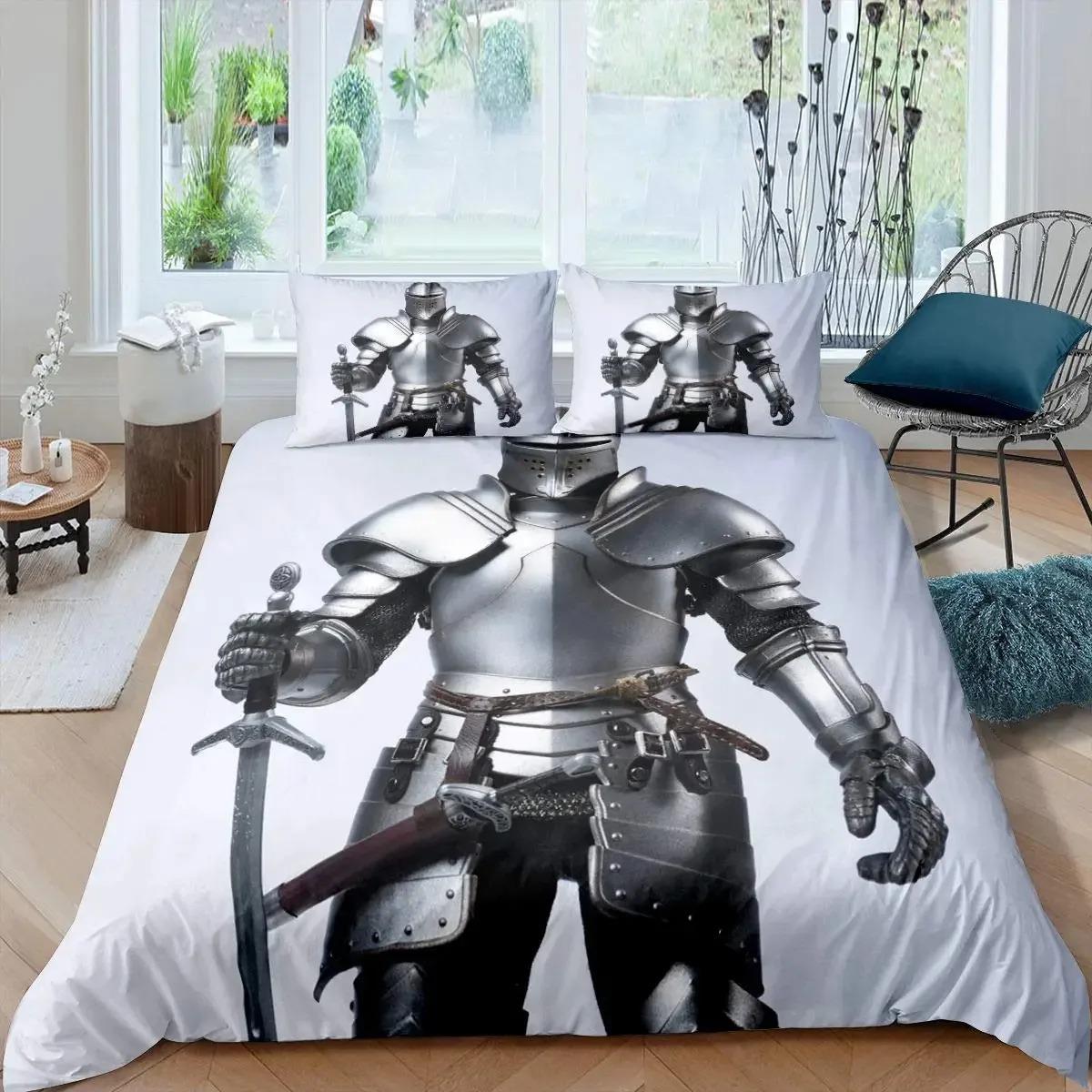 

Soldier Soft Duvet Cover Set Tens Young Boys Japanese-Style Warior Beding Set Warm Comforter Cover Set Vintage Style Comfortable Quilt Cover Ful Sized 120*200cm Single