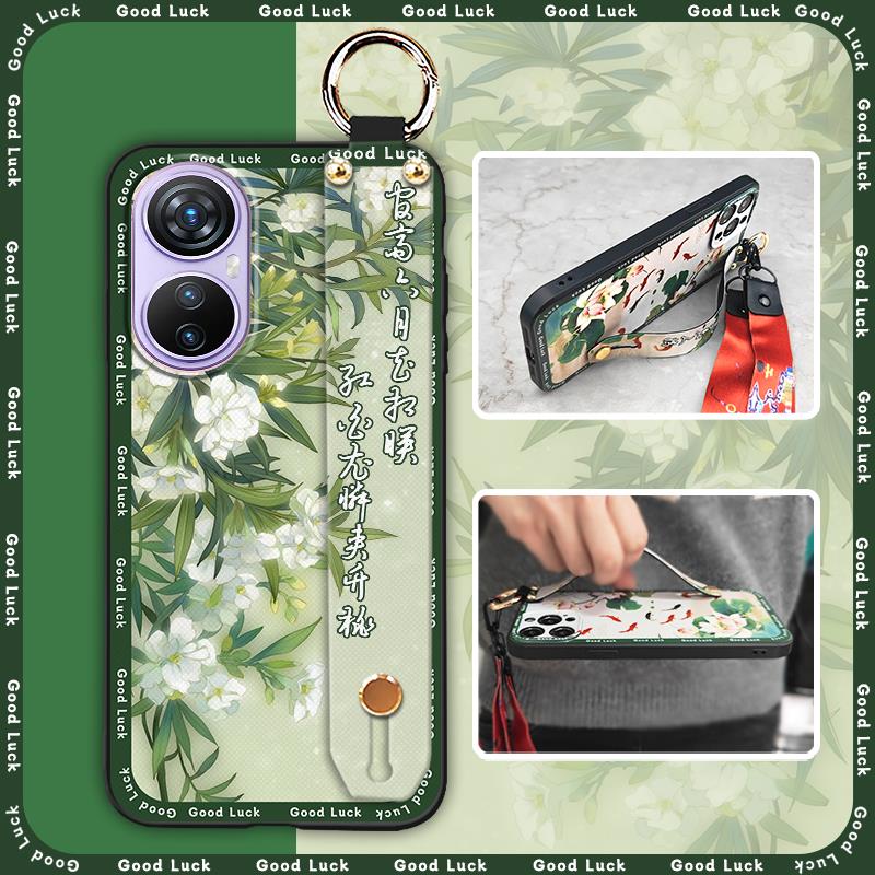 Dirt-resistant Wrist Strap Phone Case For Blackview A200 Pro Protective For Mom Soft case Shockproof Chinese style Ring