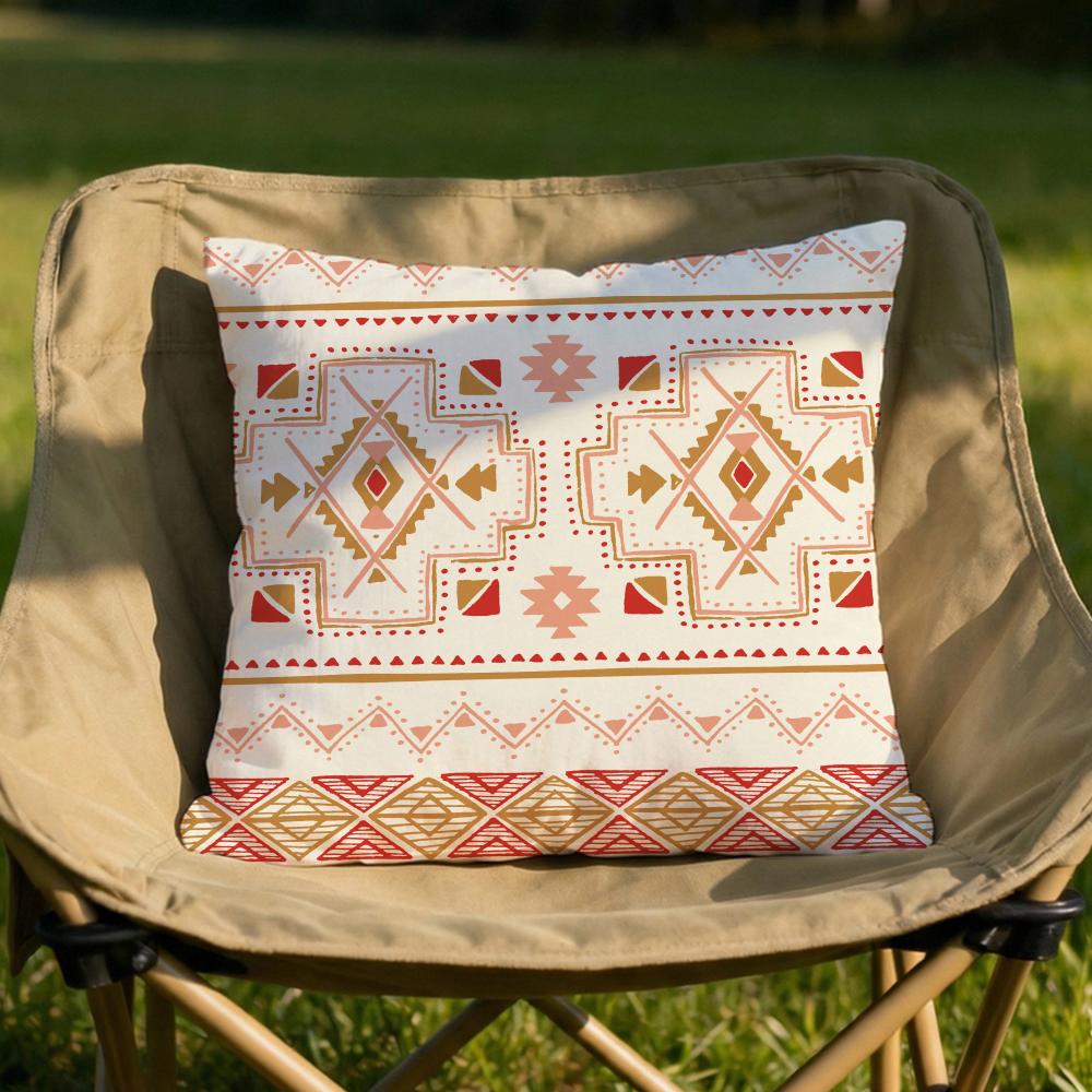 Bohemian Ethnic Prints Cushion Cover Soft Reversible  Durable Pillow Cover  MultiScene Use for Home  Car Daily Comfort