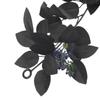 Umweltfreundliche PPC Künstliche Blumen Langer Streifen Verschiedene Größen Simulierte Rattan Schwarze Rosenblätter Halloween Rosenblatt-Ranken