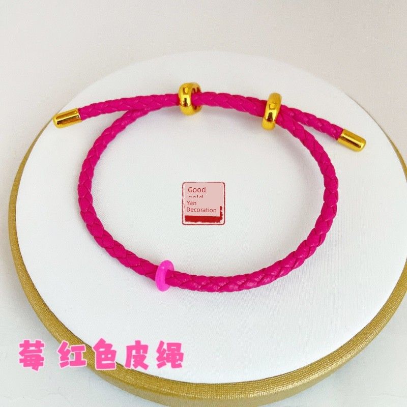 

Maca Dragon Color Регулируемый ремешок для переноски Крупные бусины Отделка для браслета своими руками Толщина 3,5 мм Милый стиль Минималистичный парный стиль Кожаный шнурок Red leather rope