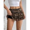 Women's Layered Lace Ruffle Mini Skirt High Waist Tiered Short Skirt Romantic Party Summer