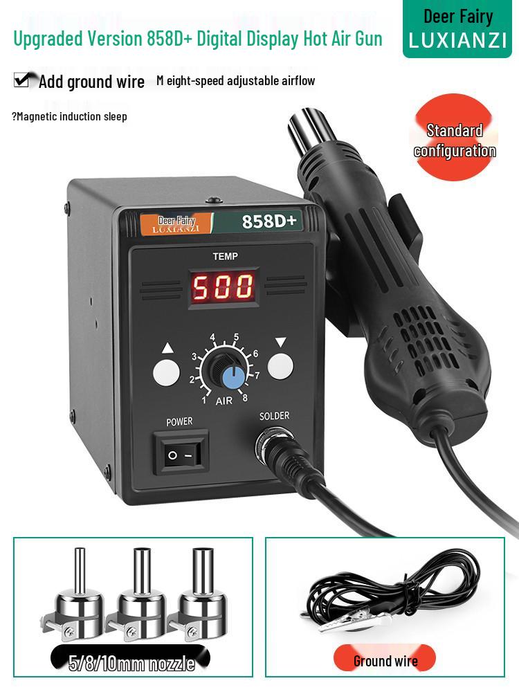 Deer Fairy 858D Hot Air Gun Desoldering Station for Soldering and Mobile Phone Repair
