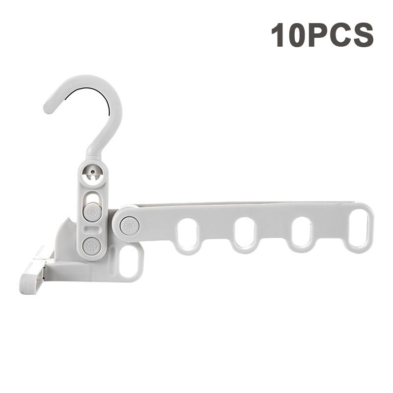 

5/10 шт. Складная сушилка для одежды с 5 отверстиями, вешалка для одежды в помещении, портативная, дорожная, подвесная вешалка для одежды 10PCS