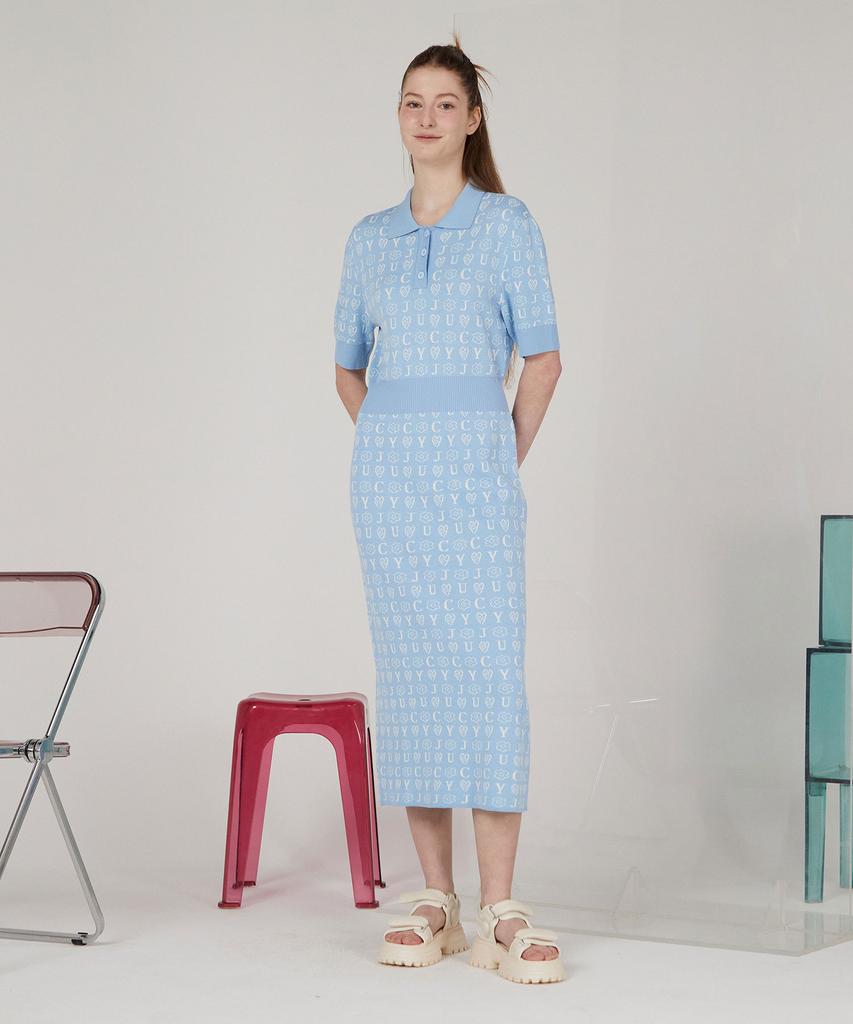 Jucy Judy J Logo Jacquard Slim Fit Knit Dress Jyop321A