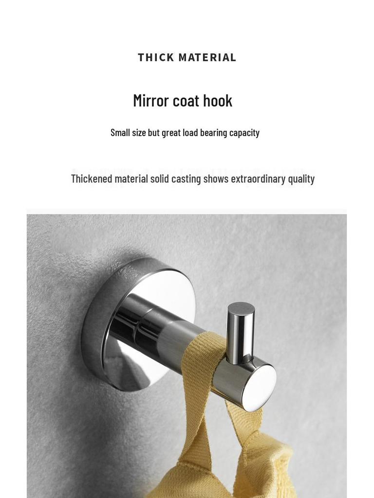 Edelstahl Badezimmer Handtuchhalter Set mit Spiegelablage & Nagelfreier Installation