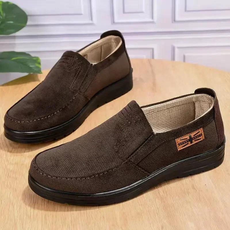 Old Beijing Cloth Shoes Men's Shoes Breathable Men Shoes Soft Sole Anti Slip Casual Sports