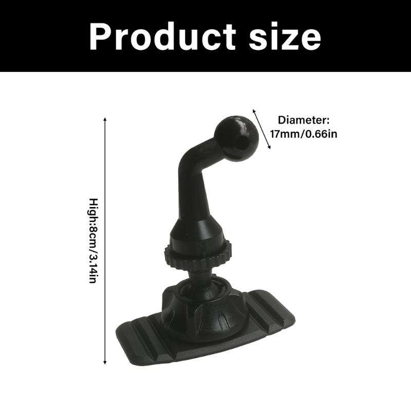 Multiple Surfaces Adhesive Phone Holder Base 17mm Ball Joint 1/4 Inch Screw Upgrades for Car Dashboards Wall Gym Equipment