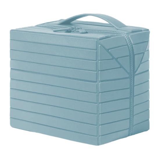 

Складна дорожня косметичка, водонепроникна велика сумка для туалетного приладдя, підвісний органайзер для косметики з відділеннями, що не протікають, для крихкої косметики, для використання у відпустці світло-синій колір