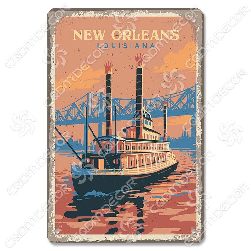 Scenografia della Capitale Insegna di Latta Piastra di Metallo Canada Messico Grecia Dubai Poster in Metallo Decorazione Murale Vintage per Caffè Soggiorno Casa