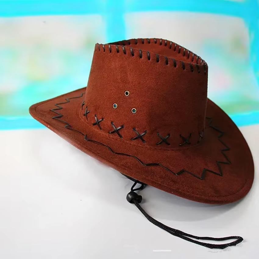 1 buc Pălării Cowgirls Suedă Artificială Bor Lat Timp Liber Halloween Bărbați Femei Accesorii Nou Pălărie Cowboy Occidentală Casual Soare