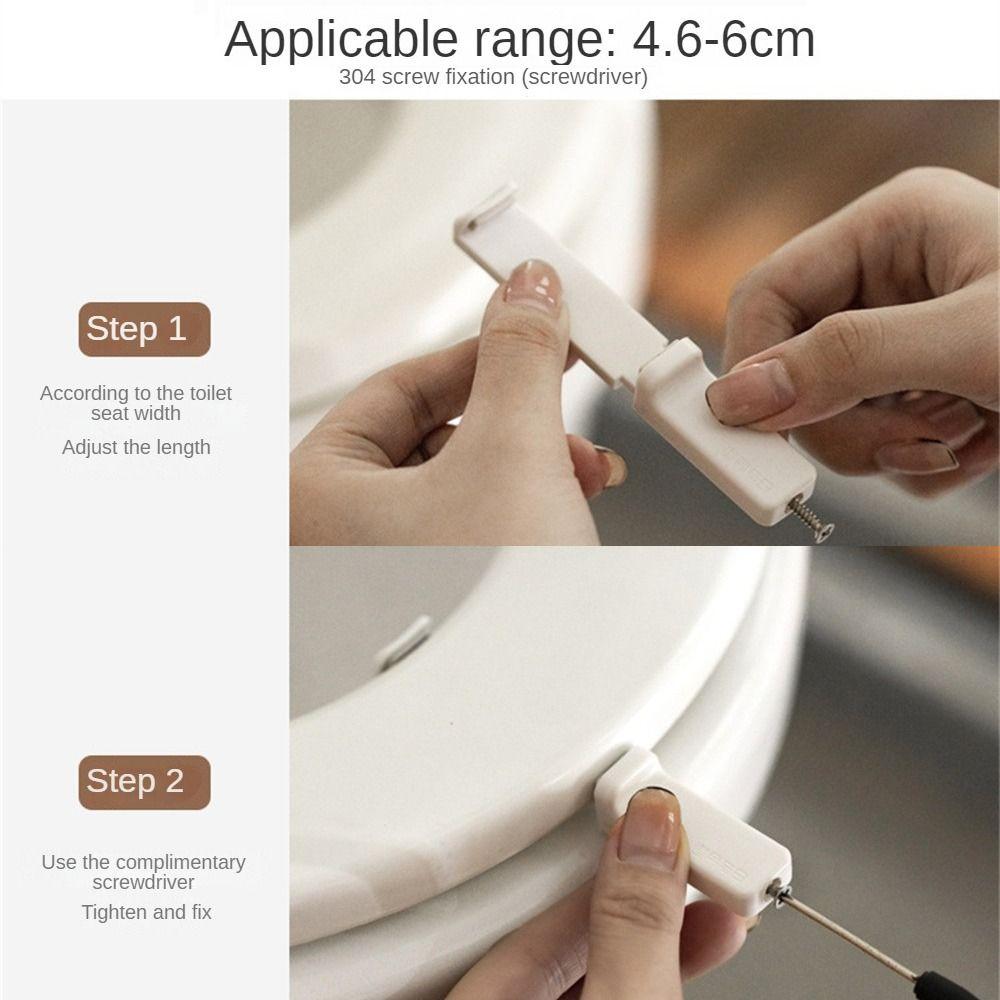 No-dirty Hand Closestool Seat Cover Handle White Toilet Ring Flip Travel Hotel Toilet
