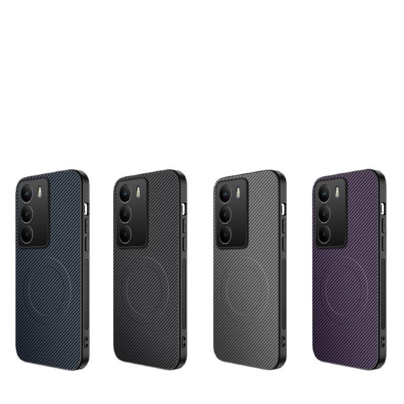 Realme C71-4G MagSafe Carbon Fiber Leather Lens Case