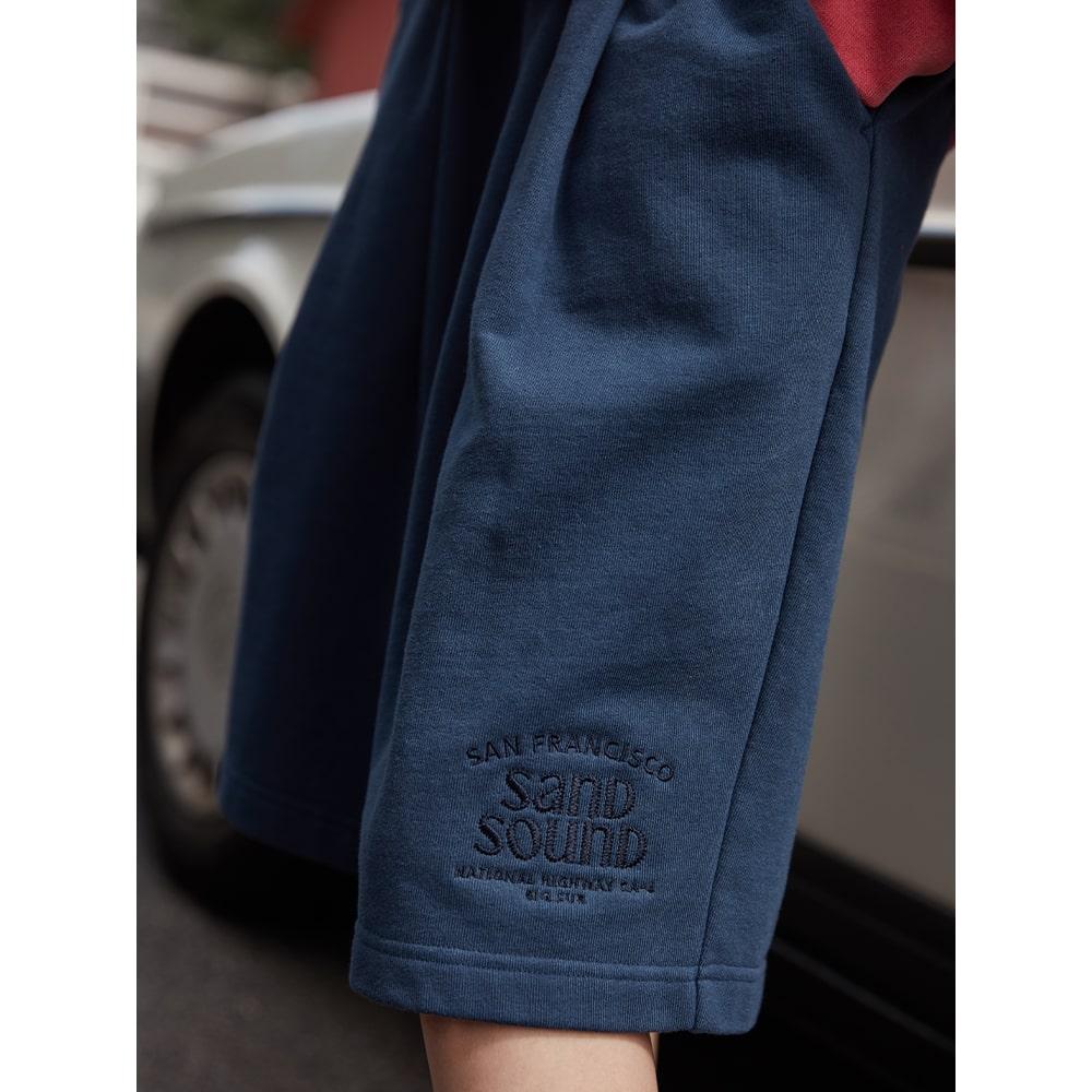 Saendeusaundeu (Unisex) Wide Training Shorts Navy