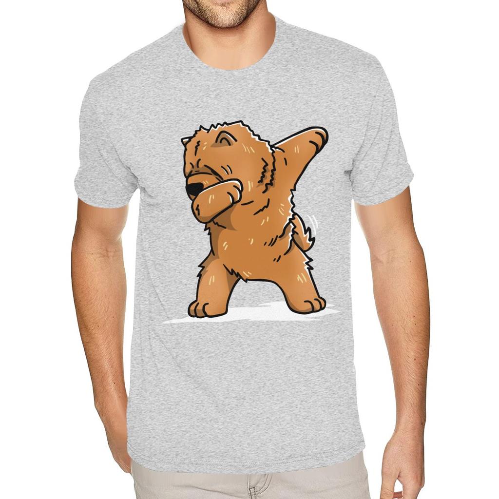 Short Sleeves Round Collar Pure Cotton Chow Chow T-Shirts Free Man's S TeeShirt Breathable men clothing