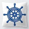 Home Decor Blue Nautical Patterns Cushion Covers Pattern Cushion Cover Suitable for Sofa Bedroom Car Pillow Cover