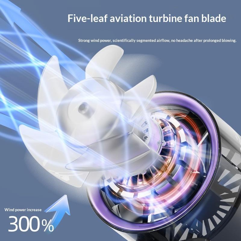 Portable Usb Rechargeable Handheld Fan With Phone Holder Low Noise Strong Airflow Suitable For Office Outdoor And Commuting Use