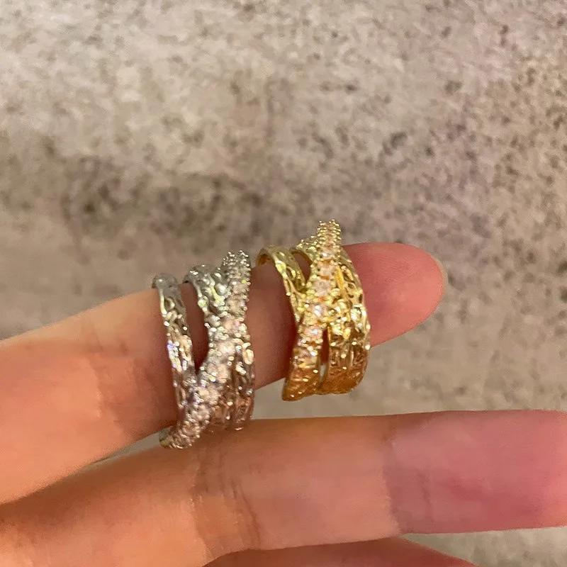 New Unique Design Multi-Layered Zircon Ring For Women Fashionable Daily Accessory Party Jewelry Birthday Gifts