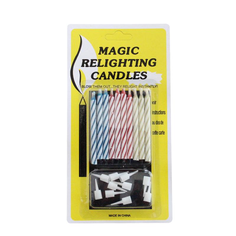 New Birthday Blowout Candle Magic Creative Funny and Interesting Party Rekindled Colored Threaded Candle