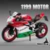 1/9 Ducati 1199 Panigale R Alloy Die Cast Motorcycle Model Toy Vehicle Collection Sound and Light Off Road Autocycle Toys Car