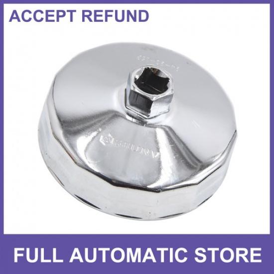 93-94mm 15 Nuten Silberton Metall Ölfilter Kappen Schlüssel Stecknuss Abzieher Werkzeug