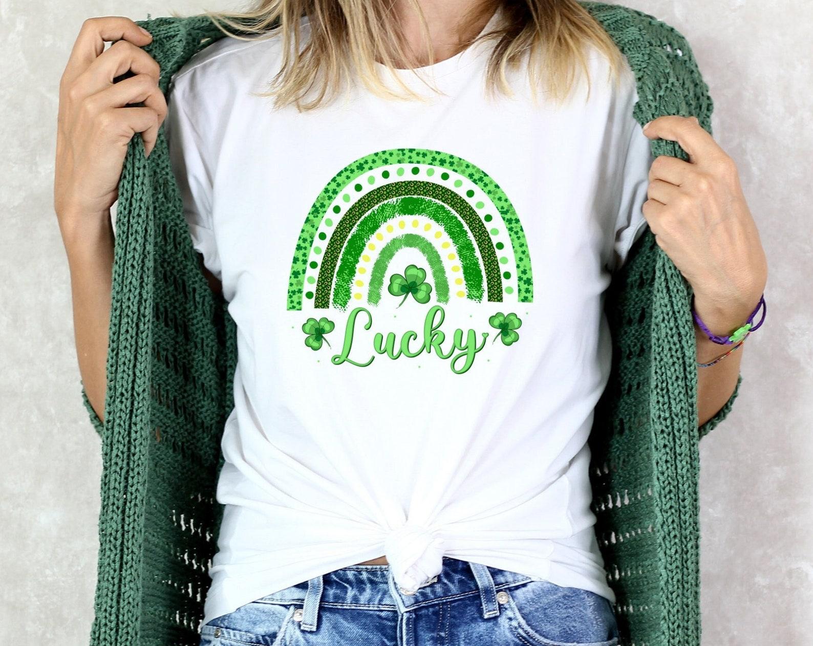 Womens St Pattys Shirt | Glitter Shamrock Tee | St Patricks Day Shirt | Womens St Paddys | Cute St Pattys Shirt | St Pattys Women 2XL