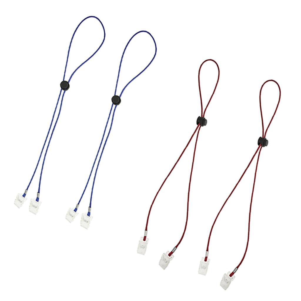 Flexible Napkin Chains, Neck , Holder for Elderly Kids, Adjustable (4 Pack)