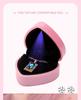 Luxury Heart-Shaped LED Jewelry Box for Rings and Necklaces