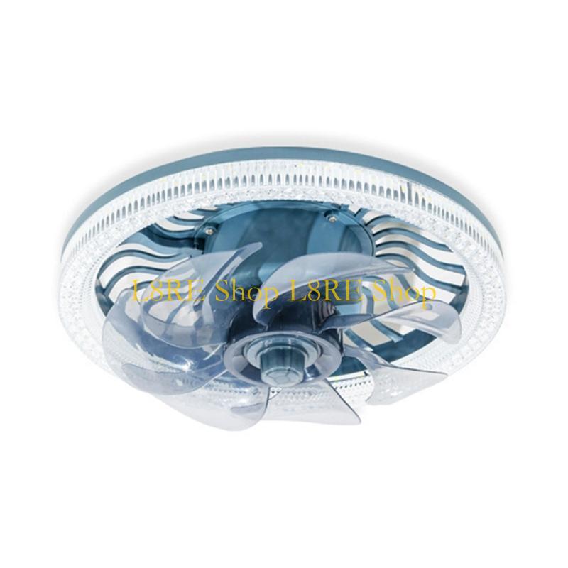 L8RE 34W 27 Ceiling Fan with Light Flushing Mount Ceiling Fan with Remote Ceiling Fan 3 Color Dimmable LED for Bedroom