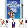 Stunning Aladdin Cosplay Magic Lamp Prince Aladdin Costumes With Purple Vest And Hat