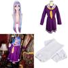 Breathable No Game No Life Shiro Cosplay Dress Shirt Tie Set With Perfect Stitches