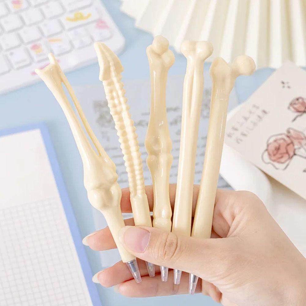 5Pcs Type 1.0 Bone Shaped School Pens Length 14.7cm Bone Shape Ballpoint Writing