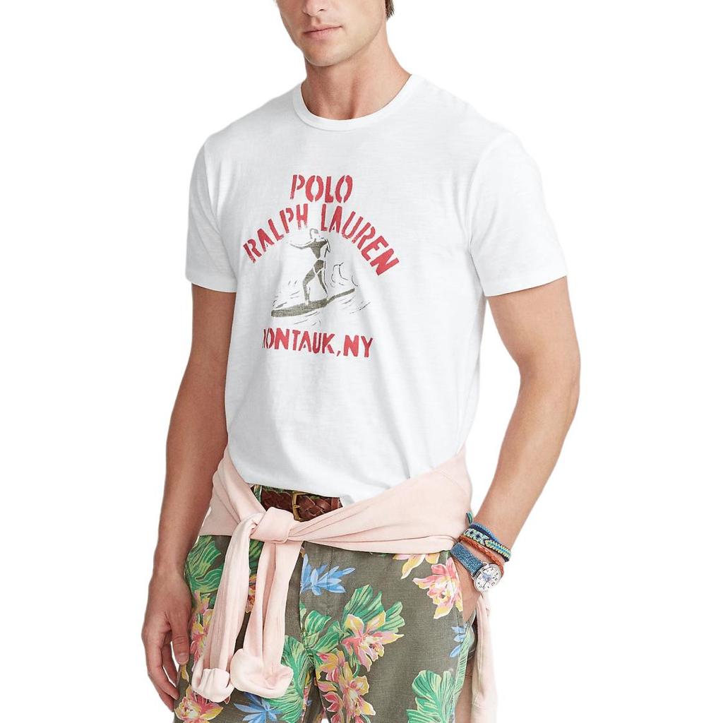 Polo Ralph Lauren Custom Slim Fit Surf Culture Graphic Print Crew Neck Short Sleeve T-Shirt Men Tops MNPOTSH1N820931-100