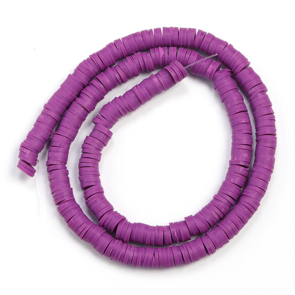 1 Strang 6mm Mehrfarbige Polymer Clay Perlen Flach Rund Handgemacht Lose Abstandene Perlen Für Schmuckherstellung DIY Armband Ohrringe Basteln