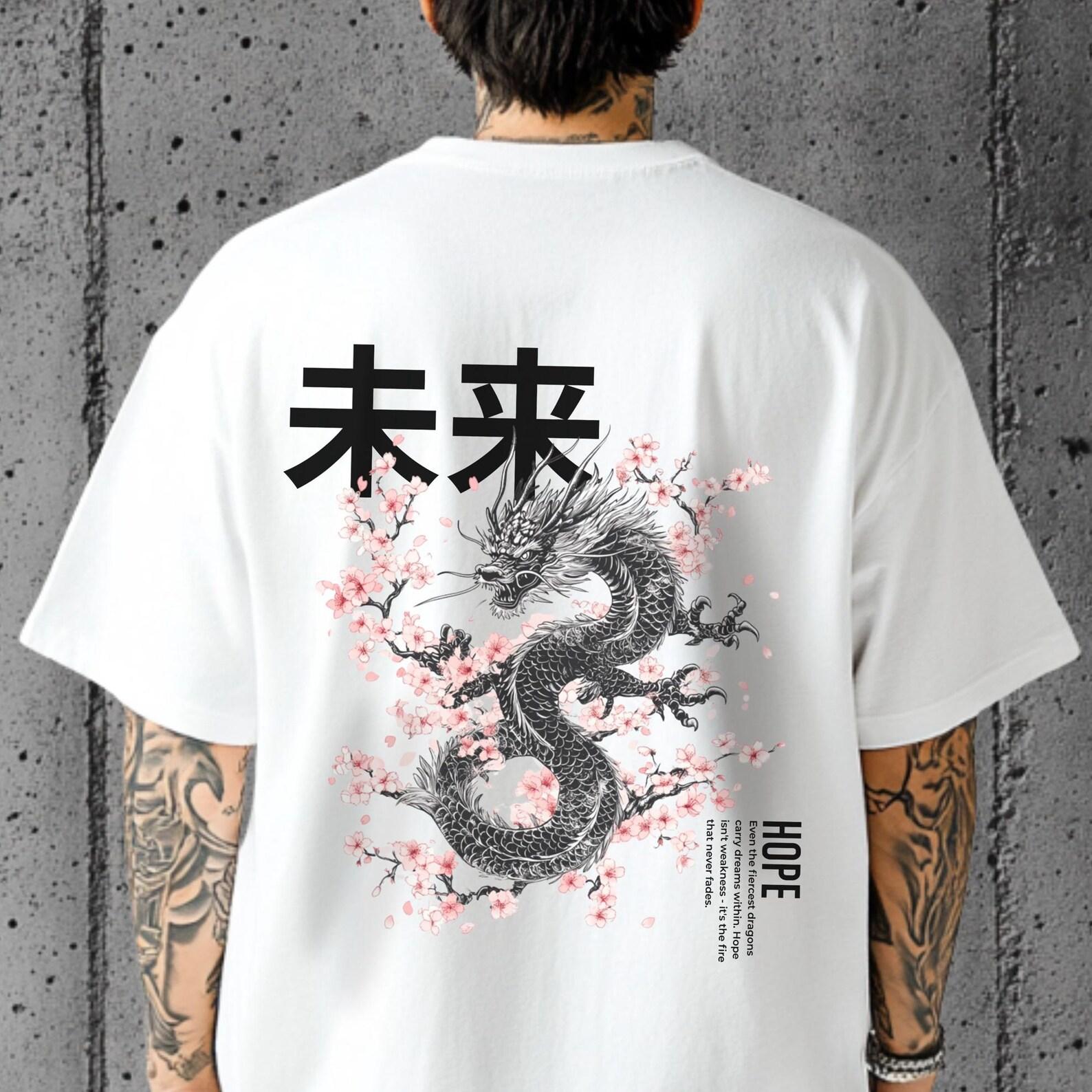 Japanese Dragon T-Shirt: Mythical Serpent Graphic Tee 3XL
