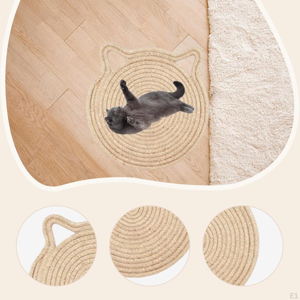Cat Scratcher Cardboard Floor Kitten Indoor Cats Furniture Protector Round Interactive Toy
