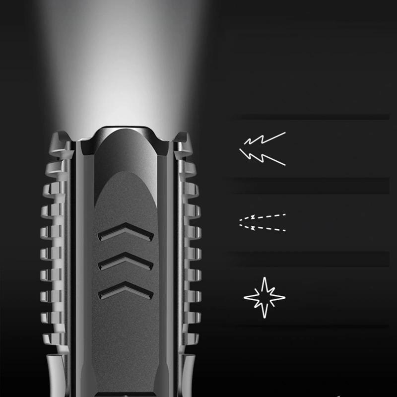 Handheld Taschenlampenlampe Tragbare Taschenlampen IPX7 Wasserdicht 3 Modi für Überleben Camping Angeln USB-Aufladung