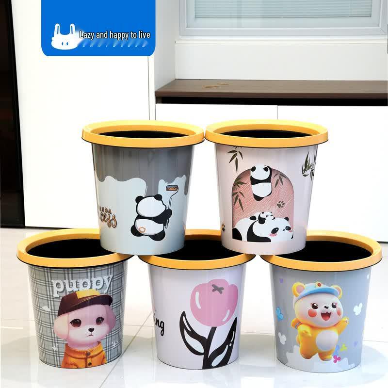 Lazy Bunny Home Plastic Trash Can Set